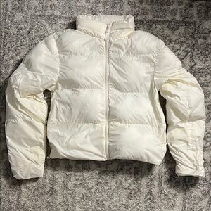 Women White Puffer Jacket